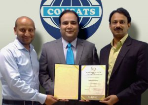 Me with COMSATS CEO, Amir Malik, and ISOC Chapter Manager, Naveed Haq
