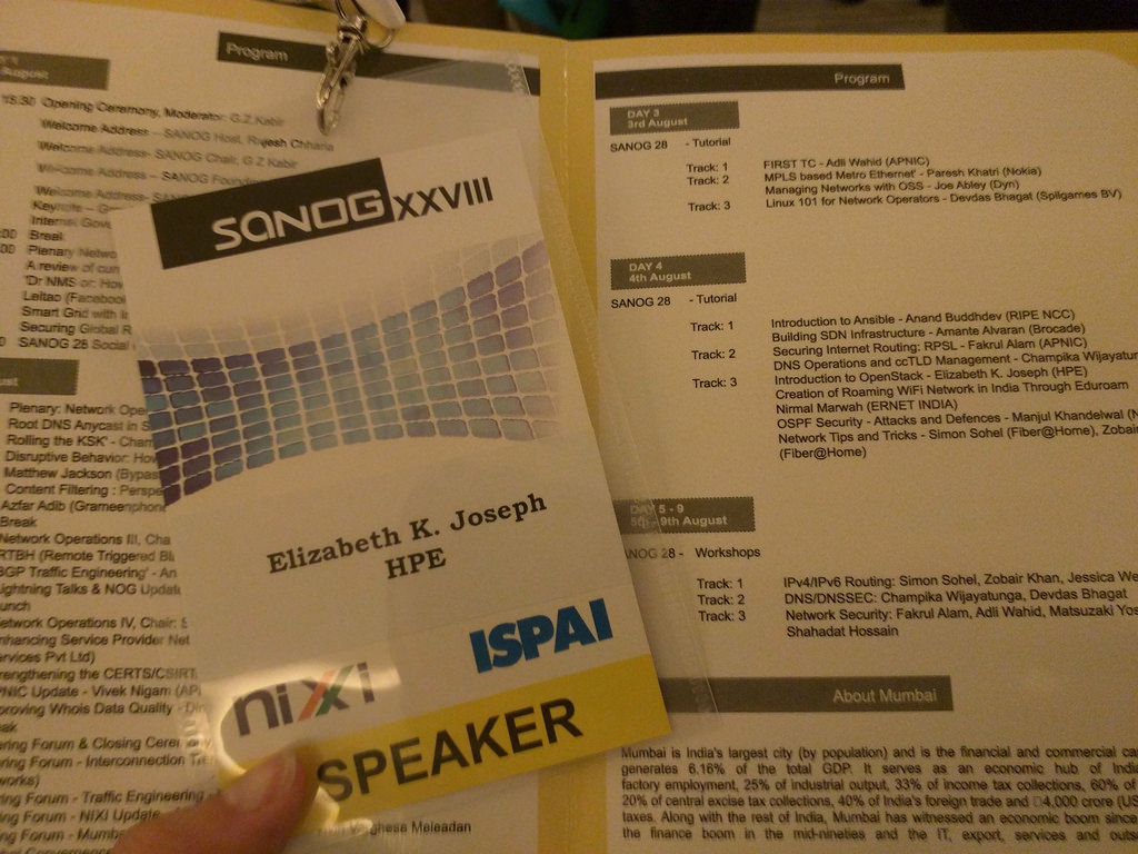 This was the first time I'd attended a SANOG conference