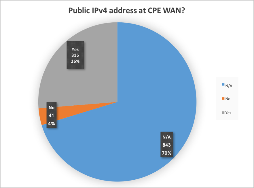 Figure 17. Public IPv4 address at CPE WAN
