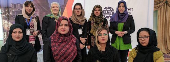 The Afghan DNS Women at IGF Afghanistan 2017.