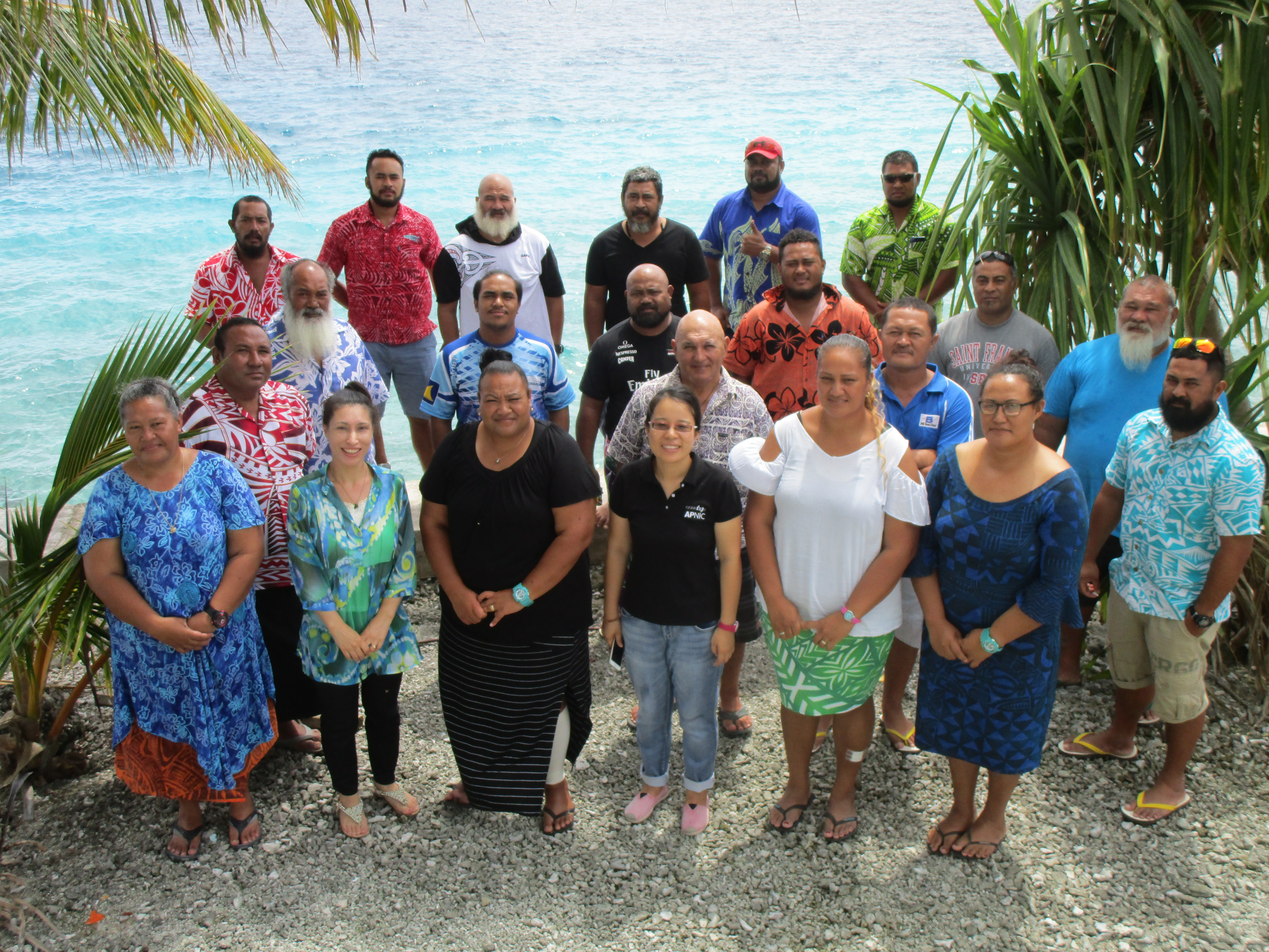 Trainers and attendees of the IPv6 workshop and network security tutorial in Fakaofo, Tokelau.