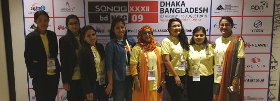 Fellowship recipients at SANOG 32.