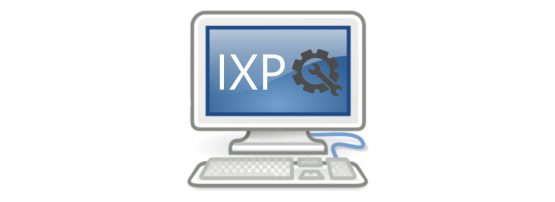 An image of a desktop with an IXP icon on it