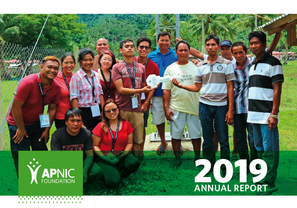 An image of the cover of the APNIC Foundation 2019 Annual Report.