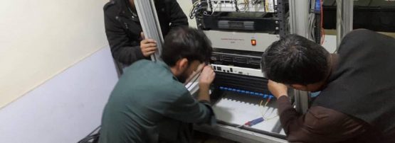 NIXA team installing the IX switch
