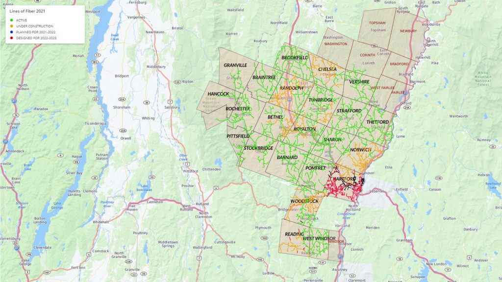 Figure 2 — ECFiber's current and planned service area map