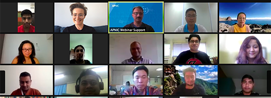 Online fellows in Zoom call