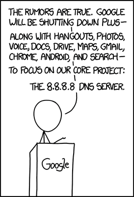 Figure 2 — ‘Google Announcement’ from XKCD.
