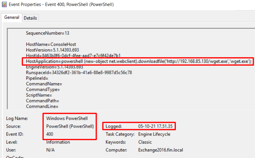 Screenshot of PowerShell activity log for unusual tools download.