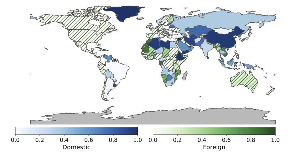 World map showing state-owned Internet operators in each economy.