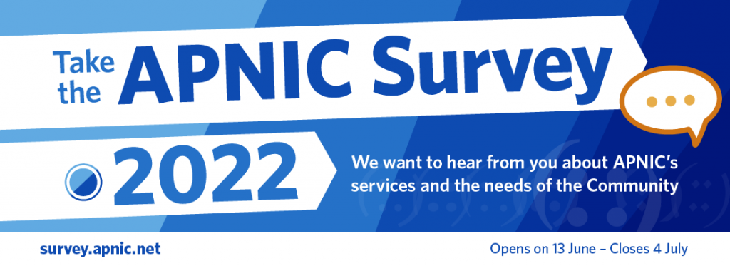 Take the 2022 APNIC Survey