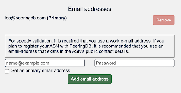 Figure 3 — Add email control panel.
