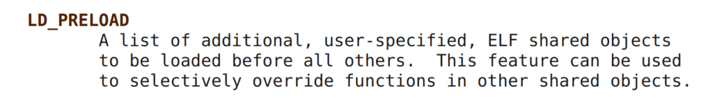 Figure 2 — LD_PRELOAD allows us to override some functions with our own logic.