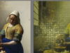 "the milkmaid" by Vermeer, as the original and a jigsaw