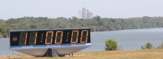The NASA launch countdown timer