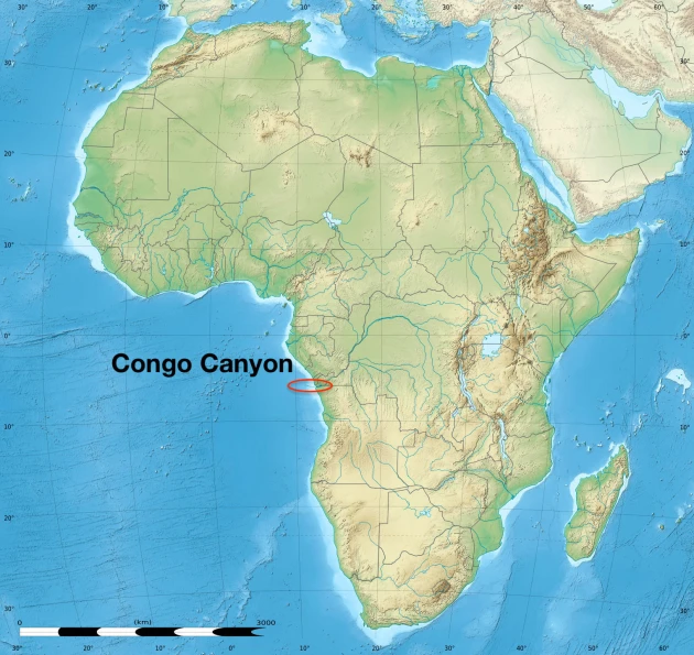 Figure 1 — Location of the Congo Canyon.