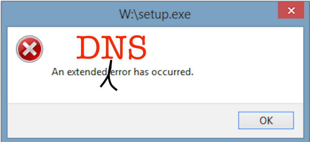 A modified Windows extended error message box
