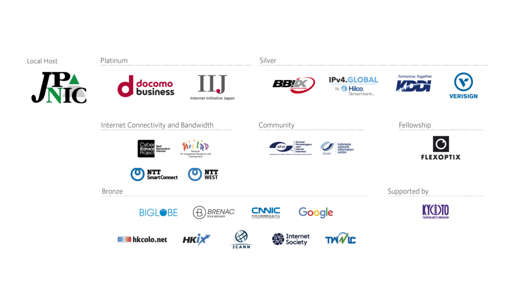 APNIC 56 sponsors.