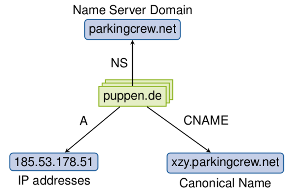 Figure 1 — Overview of a domain parking service.