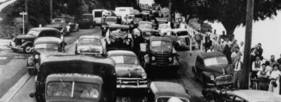 Traffic Jam on Coronation Drive, 1954