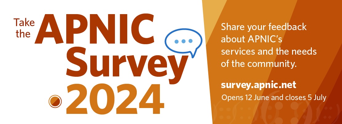 Banner image for 2024 APNIC Survey is open  article.