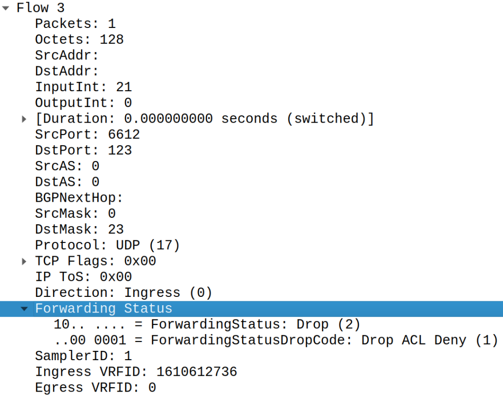 Figure 3 — Cisco's implementation of forwarding status.