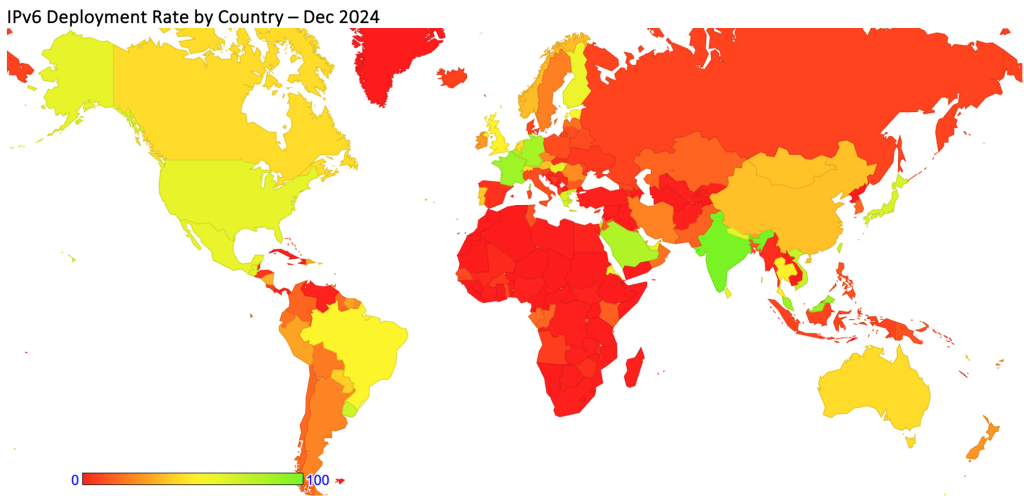 Figure 26 — IPv6 Adoption as of December 2024. 