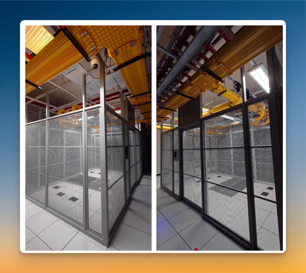 Figure 1 — A cage before any racks have been fitted.