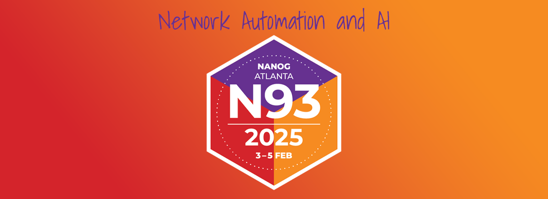 Banner image for Network automation and AI at NANOG 93 article.