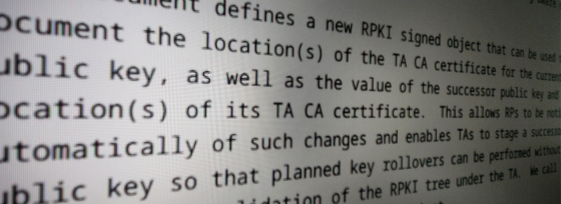 Banner image for How RFC 9691 improves key rollover in RPKI Trust Anchors article.