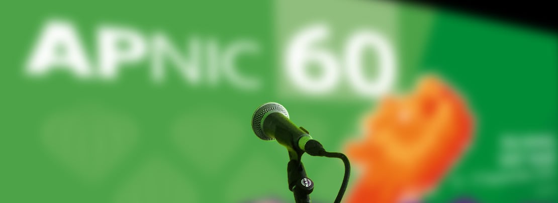 Banner image for Introducing the APNIC 60 keynote speakers article.