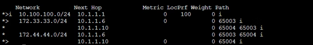 Figure 6 — IOS-XE command line output showing AS path filtering.