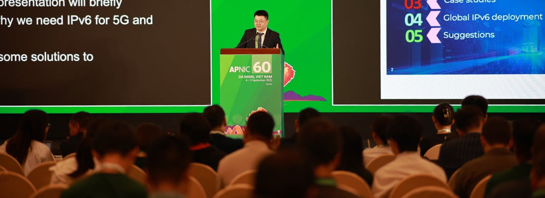 Banner image for IPv6 Deployment at APNIC 60 article.