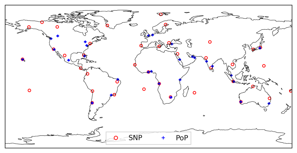 Figure 2 — OneWeb PoPs and SNPs around the world (August 2025).