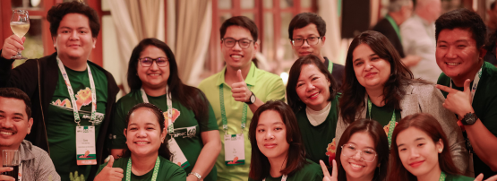 Fellows celebrating their graduation at APNIC 60.