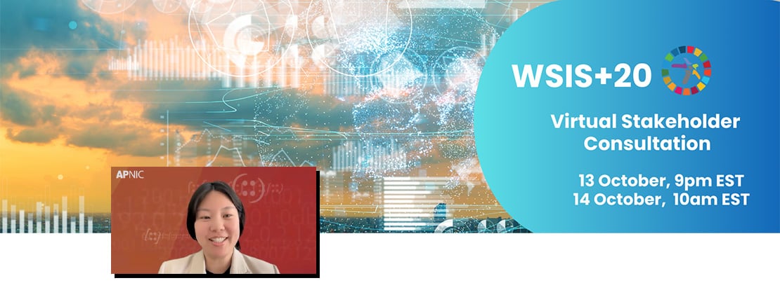 Banner image for WSIS+20: An important moment for the future of the Internet article.