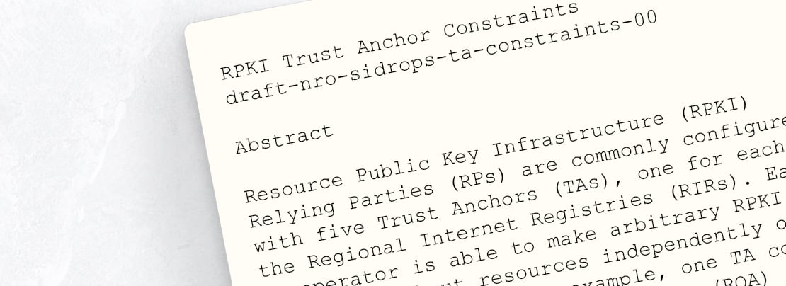 Banner image for A solution to the concerns about the current RPKI Trust Anchor configuration article.