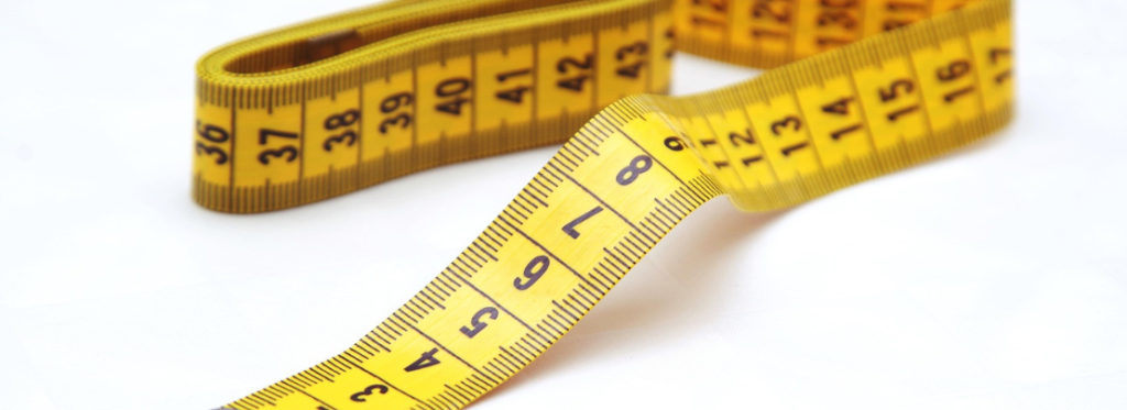 A measuring tape.
