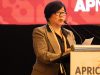 Joy presents the Cooperation SIG Report during the 2026 APNIC Annual General Meeting.