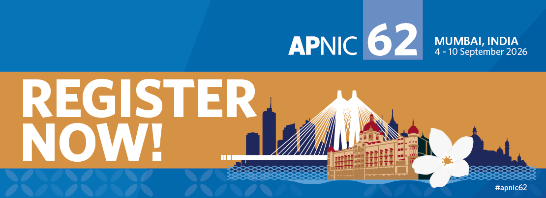 Banner image for Register now for APNIC 62 in Mumbai article.