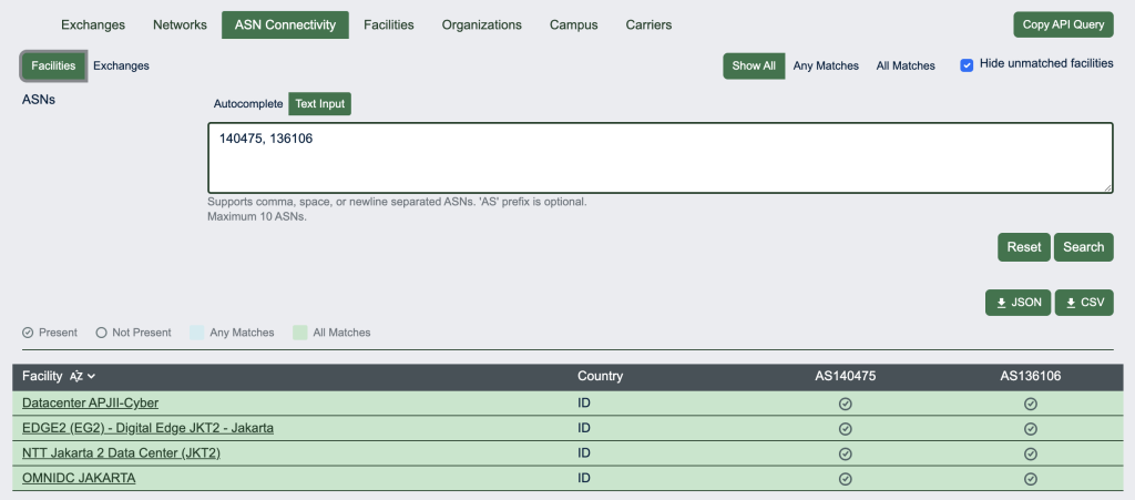 Figure 1 — Improved ASN comparison in Advanced Search.