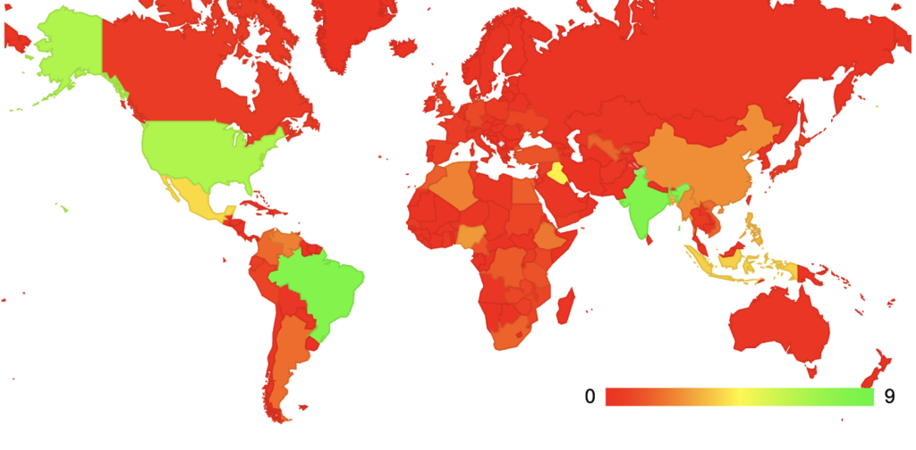 Figure 6 — Distribution of the users of Google’s public DNS service.