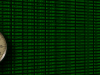 GPT generated image of a stopwatch over a field of terminal text showing binary data