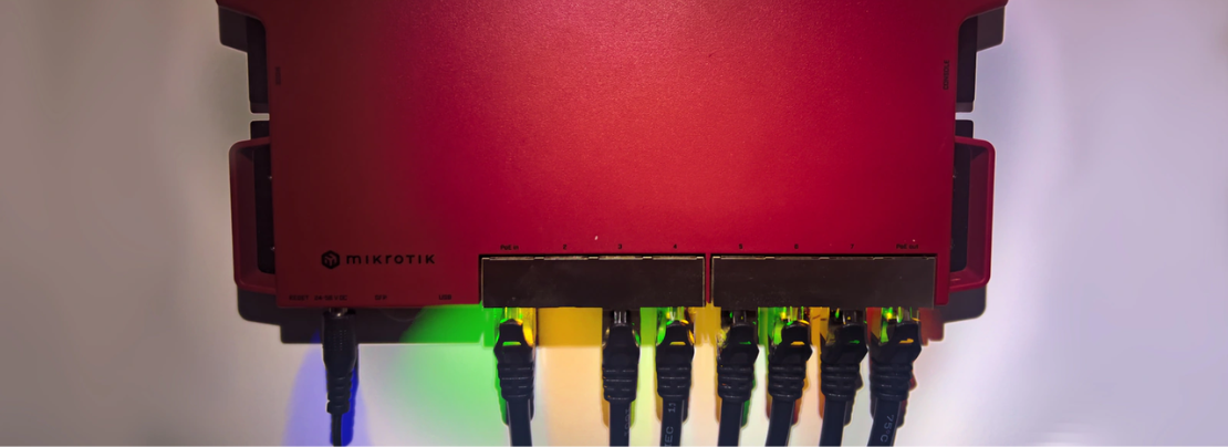 Banner image for MikroTik as a home router article.