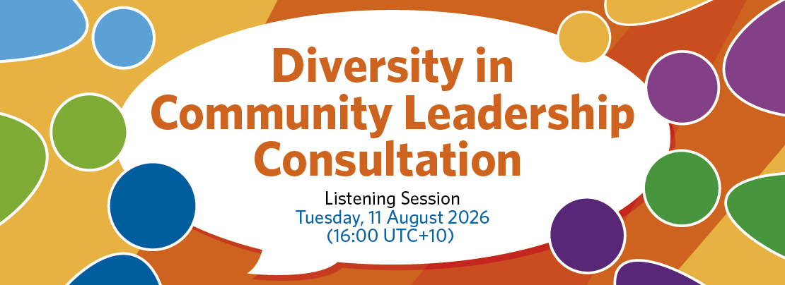 Banner image for Join the final online listening session on diversity in APNIC community leadership article.