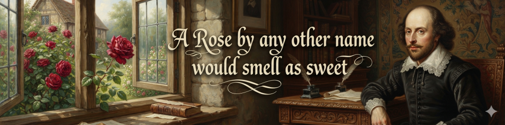 "A rose by any other name would smell as sweet" -William Shakespeare Romeo and Juliet
