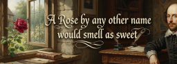 "A rose by any other name would smell as sweet" -William Shakespeare Romeo and Juliet