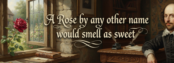 "A rose by any other name would smell as sweet" -William Shakespeare Romeo and Juliet