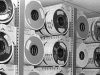 Magnetic tape reels in the Naval Computer and Telecommunications Station Pensacola, 1991