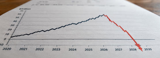 Financial Growth Chart Plunging Downward